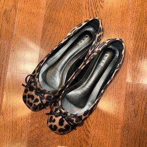 Cider Brown and Black Animal Print Flats